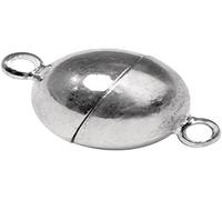 Rayher Fermoir magnétique extra fort p. bijoux, 10 mm ø, plaqué argent, 2224162