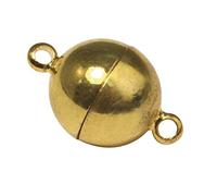 Rayher Fermoir magnétique extra fort p. bijoux, laiton 12mm ø plaqué or, 2224289