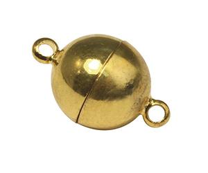 Rayher Fermoir magnétique extra fort p. bijoux, laiton 12mm ø plaqué or, 2224289