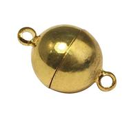 Rayher Fermoir magnétique extra fort p. bijoux, laiton 14mm ø plaqué or, 2224389