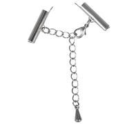 Rayher Fermoir mousqueton av embouts tubes création bijoux 20mm platine, 2223521