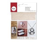 6 feuilles métalliques 9 x 9 cm - doré, cuivré et argenté - Rayher Multicolore G