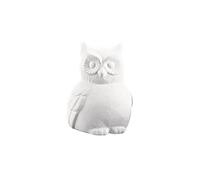 Rayher figurine Chouette en polystyrène, pour home déco 13 cm blanc, 3324000