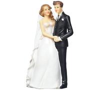 Rayher Figurine Couple de mariés traditionnel, 1 pce., polyrésine, 9X5,3X14,2cm, gâteau, pièce-montée, mariage-46191000