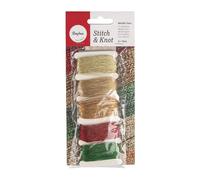 Rayher fil à broder métallique Stitch&Knot, fil bijoux 5 coul. 5x 10m, 53587616, Or