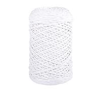 Rayher fil crochet Braidy Recycling, tressé, pelote env. 250m Ø 2mm, blanc, 42009102