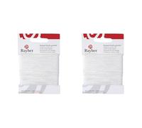 Rayher Fil de Coton ciré enfilage Perles, Bricolage 1mm, Carte 2m Blanc, 5169102 (Lot de 2)