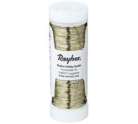 Rayher Fil de fer, crème, 1 bobine, ø 0,30 mm, 50m, multi-usage, art floral, bijoux, décorations -2405596