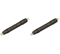Rayher Fil de fer, marron, 1 bobine, ø 0,50 mm, 100g, multi-usage, arts créatifs, art floral, décorations, Noël, Pâque-2425505 (Lot de 2)