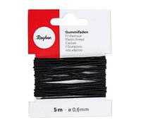 Rayher Fil élastique Noir à 0 6 mm Carte 5 m