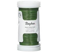 Rayher Fil floral en fer p. bricolage bobine 100 m 0,35 mm, vert foncé, 2400113