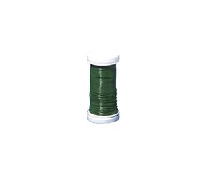 Rayher Fil floral en fer p. bricolage bobine 100 m 0,35 mm, vert foncé, 2400113