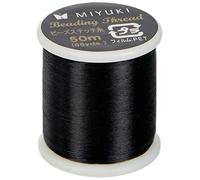 Rayher Fil nylon, noir, 1 bobine, 50m, 0,27cm ø, non élastique, pour perles Delicas, perles de rocailles, bijoux, décorations, Noël-89300576