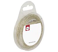 Rayher fil pailleté, ruban cadeau 5mm, rouleau 10m polyester or, 55704616