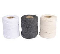 Rayher Fil pour macramé, 3X bobines env. 50 g, 65 m, 1 mm ø Tons Sable, 44009504