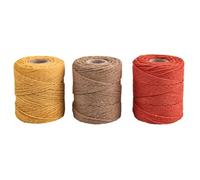 Rayher Fil pour macramé, 3X bobines env. 50 g, 65m, 1mm ø Terre Cuite, 44009220