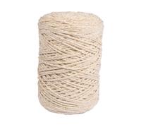 Rayher Fil recyclé Braidy, Sable, 1 pelote, 250g, env. 250m, Ø 2mm, tressé, 70% Coton, Lavable, Arts créatifs, Crochet, Tricot, macramé, nœuds-42009504