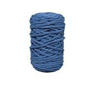 Rayher fil tressé Braidy Recycling, pelote 250g, 60m, Ø 4mm, bleu jean, 42010372