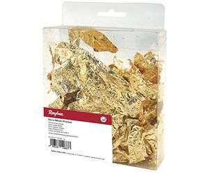 Rayher Flocons déco métal, papier métallisé p. scrapbooking 200g/m2 or, 2171506