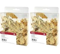 Rayher Flocons déco métal, papier métallisé p. scrapbooking 200g/m2 or, 2171506 (Lot de 2)