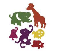Rayher Formes en caoutchouc mousse Zoo 6 sortes 3-8,5cm 80 pces, assortis, 3001149