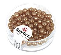 Rayher Hobby 14400520 Renaissance Lot de 85 Perles en Verre avec réservoir 4 mm