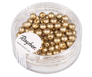 Rayher Hobby 14446616 Renaissance Perles en Verre Mat 4 mm Ø