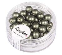 Rayher Hobby 14447458 Renaissance Perles en Verre Mat 6 mm Ø