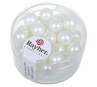 RAYHER HOBBY 14448100 - La Renaissance Verre Perles de Cire, Mat, 8 mm, boîte 25