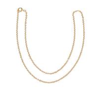 Rayher Hobby 22789616 Chaîne à maillons dorés, 45 cm, 2 x 3 mm, SB-Btl, 1 pièce, Normal