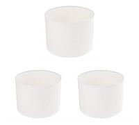 Rayher Hobby 2308302 Abat-jour, rond, diamètre 25 cm, hauteur 15 cm, 100% polyester, pour lampe à poser ou à suspendre, également à peindre et à coller, blanc (Lot de 3)