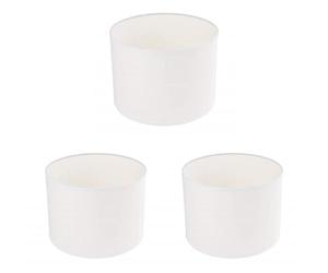 Rayher Hobby 2308302 Abat-jour, rond, diamètre 25 cm, hauteur 15 cm, 100% polyester, pour lampe à poser ou à suspendre, également à peindre et à coller, blanc (Lot de 3)