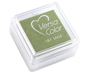 Rayher Hobby 28395102 Tampon encreur Versacolor Blanc 2,5 x 2,5 cm vert menthe