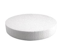 Rayher Hobby 3003500 Disque en polystyrène, ø 25cm x 4cm, Blanc