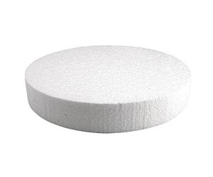 Rayher Hobby 3003500 Disque en polystyrène, ø 25cm x 4cm, Blanc
