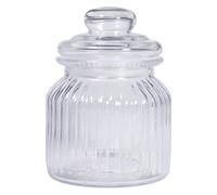 Rayher Hobby 46167000 Bocal en Verre rainuré Ø 11 cm 15 cm 625 ML