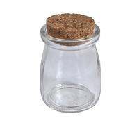 Rayher Hobby 46213000 Récipient en verre avec couvercle en liège, 5 cm de diamètre, 7 cm, 100 ml, ouverture 4 cm