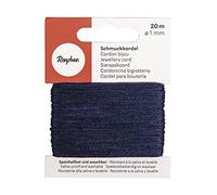 Rayher Hobby 8947310 Cordon à Bijoux Ø 1 mm 20 m Bleu foncé