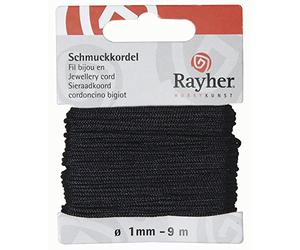 Rayher Hobby 8947310 Cordon à Bijoux Ø 1 mm 20 m Bleu foncé