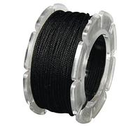 Cordon En Cire Av. Noyau Nylon, 0,6mm Ø, Noir, Bobine 10m, 1 Bobine