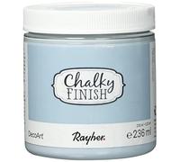 Rayher Hobby Chalky Finish peinture craie à base d'eau peinture à la craie élégante donne un look chic, vintage peinture pour meubles, accessoires idéale pour les coloris Shabby chic gris-bleu 236 ml