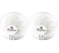 RAYHER Hobby Rayher 1406037 Petites perles de rocaille en cristal transparent Ø 2 mm (Lot de 2)