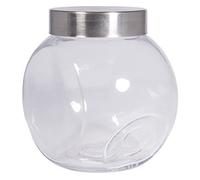 Rayher Hobby Rayher Hobby 46162000 Bonbonnière en verre avec couvercle en métal 16 x 13 x 16 cm, Coleurs Assorties