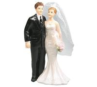 Rayher Jeunes mariés en polyrésine, figurine de pièce montée 11x65 cm, 56829000, Noir