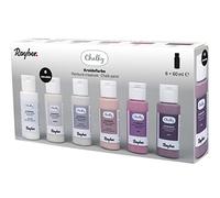 Rayher Kit Chalky peinture craie, à base d’eau, rosé 6 couleurs à 60ml, 35049258