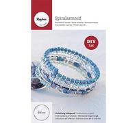 Rayher Kit complet pour bracelet spirale, turquoise, 1 set, Ø 6cm, multi rangs, sans fermoir, à monter, femme, cadeau, fête des mères-15393000