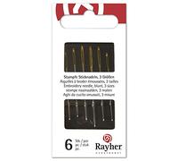 Rayher kit de broderie, aiguilles à broder émoussées 3 tailles, 6 pces, 69067000