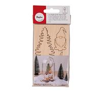 Rayher kit de Construction 3D „Lutins», Bois Naturel, 9 pces, FSC Mixed Credit, 8,4cm, ø 6cm, Arts créatifs, décoration, Cadeau, Hiver, Noël-46672505, Beige