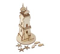 Rayher kit de Construction Phare en Bois, déco Maritime 25pc Nature, 46229000