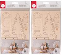 Rayher Kit en bois Lutins FSC Mix Credit 12 pcs, 11,5x5x16,5cm, nature, 46671505, Beige (Lot de 2)
